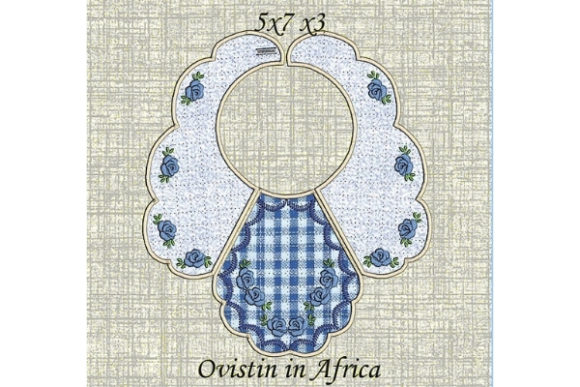 Blue Floral Baby Bib for Small Hoops: A Practical and Adorable Addition to Your Embroidery Projects