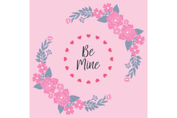 Elegant Card Shape Be Mine: A Charming Font Choice
