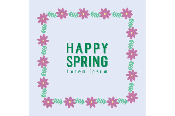 Elegant Happy Spring Poster Design: A Fresh and Inviting Visual for the Season