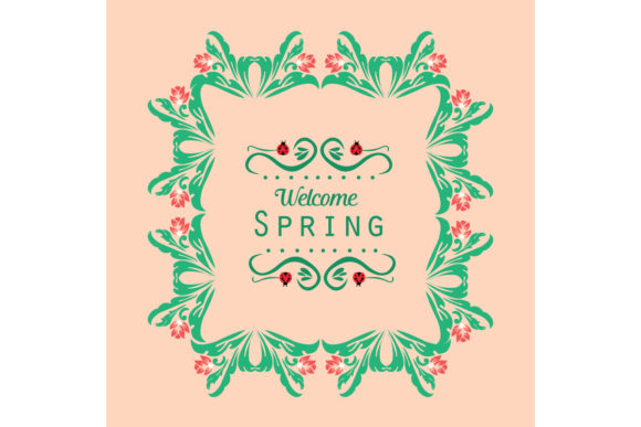 Elegant Welcome Spring Poster Decor: A Charming Addition to Your Seasonal Design