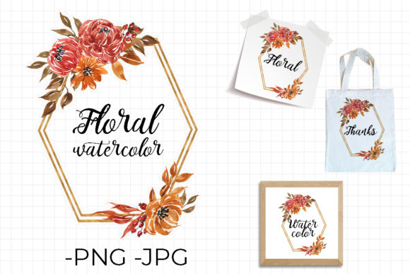 Embrace Elegance with the Autumn Falls Watercolor Frame Set