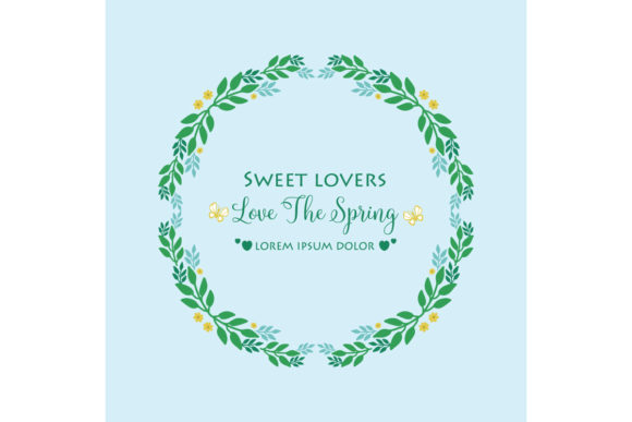 Embrace the Charm of Modern Love Spring Greeting Card Concept