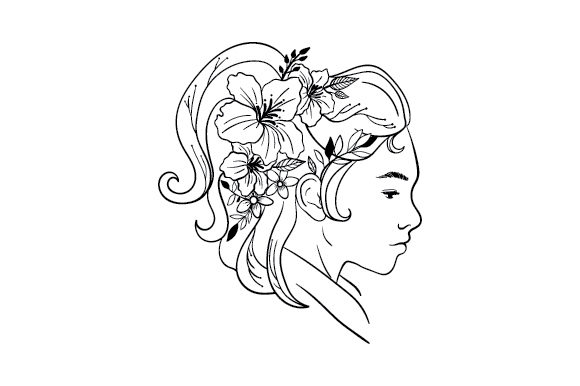 Embracing Elegance: The Woman with Floral Hair Design