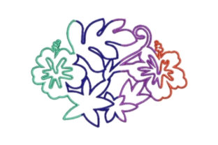 Embroider with Elegance: Rainbow Floral Embroidery Design