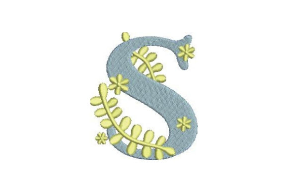 Floral Alphabet S: A Charming Monogram Design