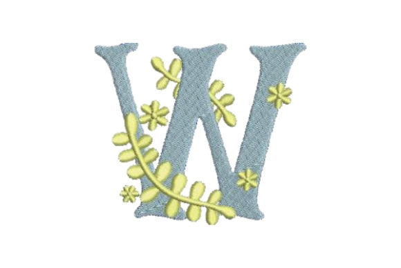 Floral Alphabet W: A Summery Monogram Design