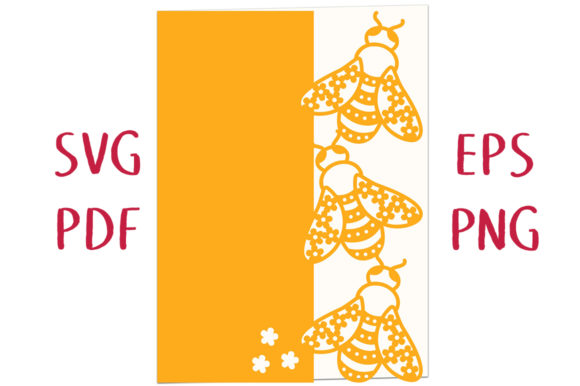 Floral Bees Lace Edged Card: A Versatile Design Asset