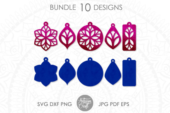 Floral Earrings, Earring Template: A Versatile Tool for Creative and Professional Projects