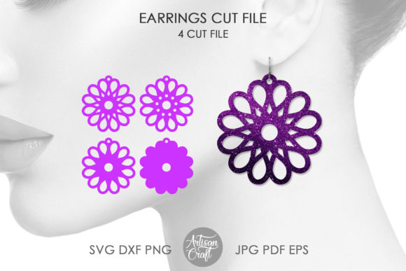 Floral Earrings SVG: Perfect for Creative Projects