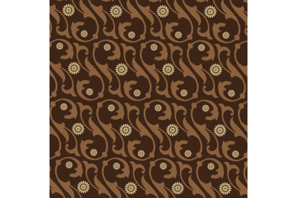 Javanese Batik: Elegant Dark Brown Beauty