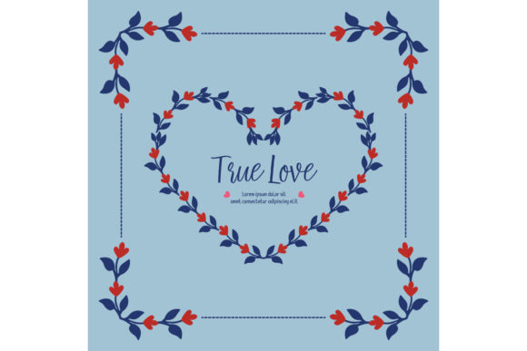Modern True Love Card with Heart Frame: A Perfect Blend of Elegance and Affection