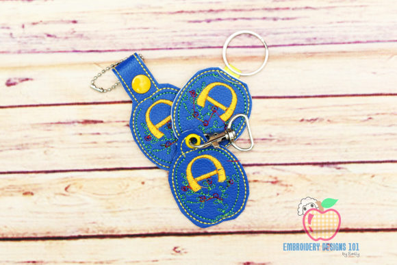 Strategic Use of Letter A Floral Design ITH Key Fob for Enhanced Branding and Productivity