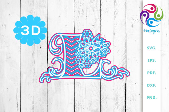 Unleashing Creativity with 3D Multilayer Floral Chevron Letter L