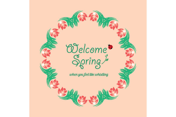 Welcome Spring Poster Design: A Fresh and Elegant Approach